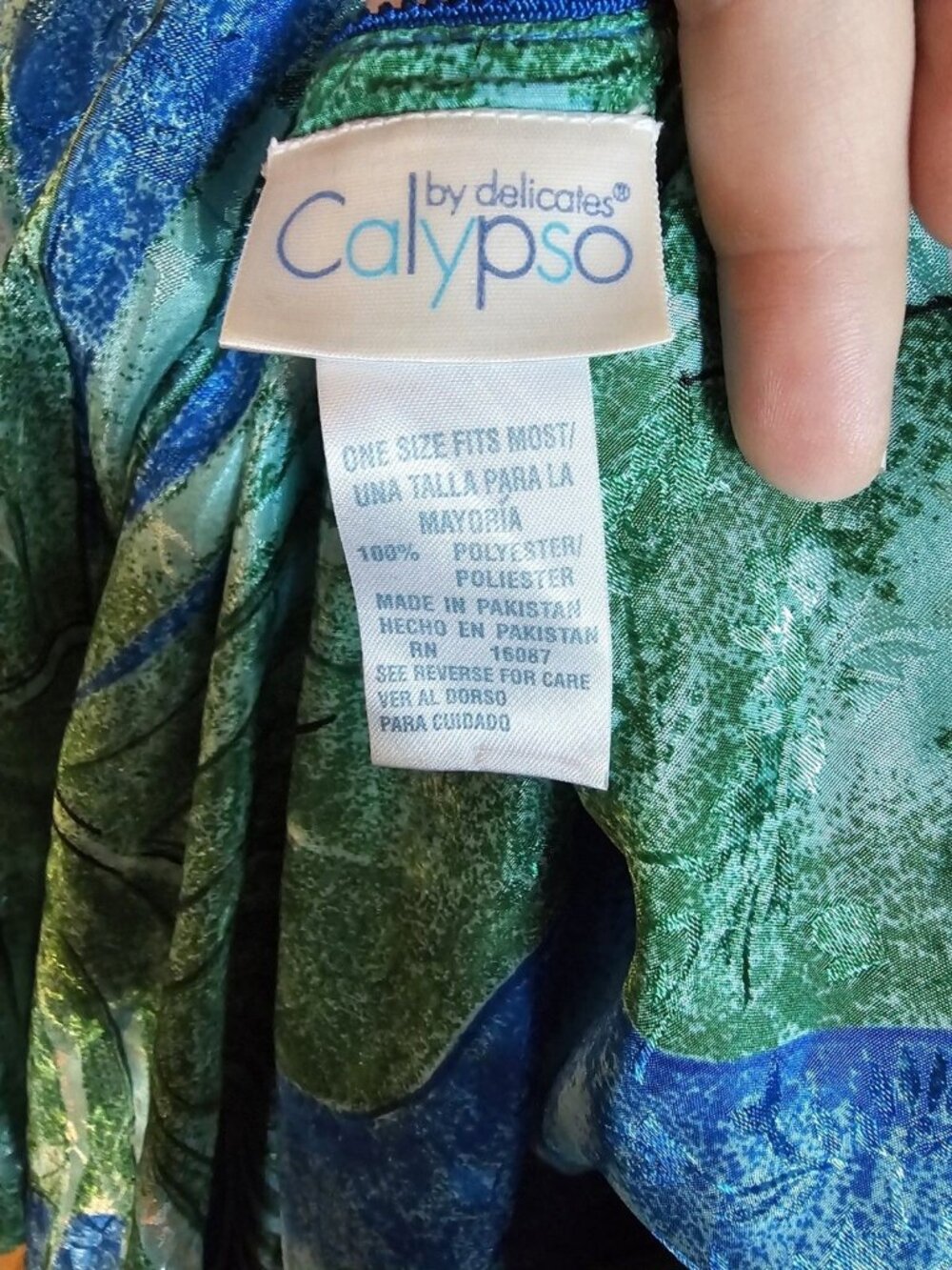 Calypso By Delicates Floral Hawaiian Print Mumu House Dress Vintage One Size - Picture 4 of 4